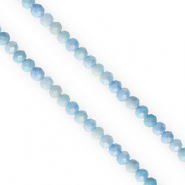 Facet kralen top quality disc 4x3mm Blue-AB coating