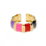 Ringen van Stainless steel Roestvrij staal (RVS) Gold-multicolour