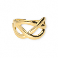 Ringen van Stainless steel Roestvrij staal (RVS) Gold