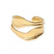 Ringen van Stainless steel Roestvrij staal (RVS) Gold