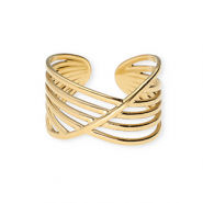 Ringen van Stainless steel Roestvrij staal (RVS) Gold