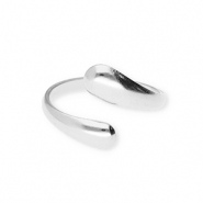 Ringen van Stainless steel Roestvrij staal (RVS) drops Silver
