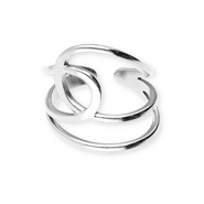 Ringen van Stainless steel Roestvrij staal (RVS) Silver