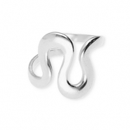 Ringen van Stainless steel Roestvrij staal (RVS) wavy Silver