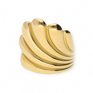Ringen van Stainless steel Roestvrij staal (RVS) Gold