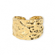 Ringen van Stainless steel Roestvrij staal (RVS) Gold