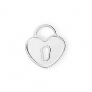 Bedels van Stainless steel Roestvrij staal (RVS) heart Silver
