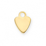 Bedels van Stainless steel Roestvrij staal (RVS) heart Gold