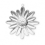 Bedels van Stainless steel Roestvrij staal (RVS) flower Silver