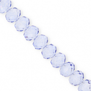 Facet kralen top quality disc 12x9mm Blue