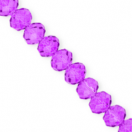 Facet kralen top quality disc 12x9mm Grape purple