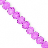 Facet kralen top quality disc 12x9mm Purple