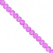 Facet kralen top quality disc 6x5mm Purple