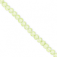 Facet kralen top quality disc 4x3mm Light green