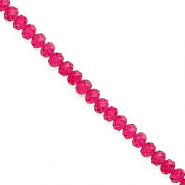 Facet kralen top quality disc 4x3mm Cherry pink