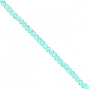 Facet kralen top quality disc 3x2mm Turquoise green