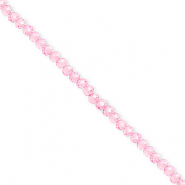Facet kralen top quality disc 3x2mm Light pink