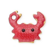 Bedels van Stainless steel Roestvrij staal (RVS) crab Gold-red-black