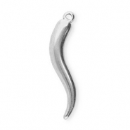 Bedels van Stainless steel Roestvrij staal (RVS) Italian horn Silver