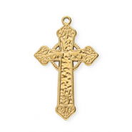 Bedels van Stainless steel Roestvrij staal (RVS) cross Gold