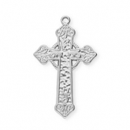 Bedels van Stainless steel Roestvrij staal (RVS) cross Silver