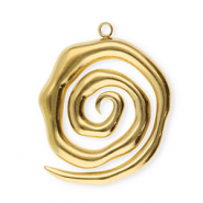 Bedels van Stainless steel Roestvrij staal (RVS) spiral Gold