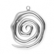 Bedels van Stainless steel Roestvrij staal (RVS) spiral Silver