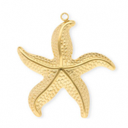 Bedels van Stainless steel Roestvrij staal (RVS) starfish Gold