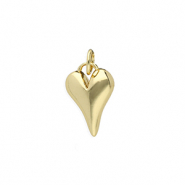 TQ metaal Brass bedels heart Gold