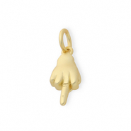 TQ metaal Brass bedels middle finger Gold