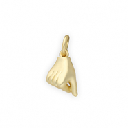 TQ metaal Brass bedels "I love you" Gold