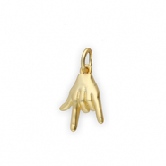 TQ metaal Brass bedels "I love you" Gold