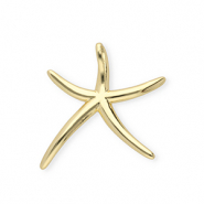 TQ metaal Brass bedels starfish Gold