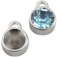 Puntsteen Settings SS39 DQ &eacute;&eacute;n oog Zilver