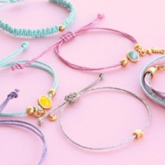 Inspiratiesets Unieke armbandjes met waxkoord metallic
