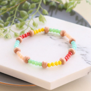 Inspiratiesets Zomerse, kleurrijke armbandjes met facet kralen