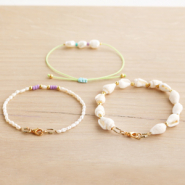 Inspiratiesets Zonnebril koorden en armbandjes met macramé draad en zoetwaterparels