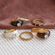 Inspiratiesets Combineer deze schitterende kant-en-klare ringen van brass metaal onderling