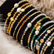 Inspiratiesets Top facet kralen rond voor het maken van trendy armbanden