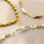 Nieuw 10-04-2024 New! glaskralen ovaal met gouden rand