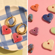 Inspiratiesets Ontwerp liefdevolle sieraden met grieks keramiek DQ hart