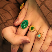 Nieuw 13-12-2024 Stainless steel ringen met enamel