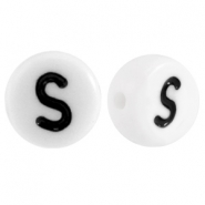 Acryl letterkraal letter S Wit