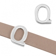 DQ metalen letterschuivers "Q" &Oslash;10.3x2.3mm Antiek zilver (nikkelvrij)