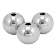 Kralen van Stainless steel Roestvrij staal 8mm (RVS) Zilver 