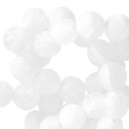 Natuursteen kralen calchedoon en agaat 6mm White opal