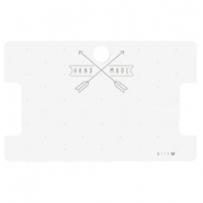 Kaartjes voor sieraden "hand mande" Off white