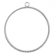 Metaal bedels TQ hanger met oog 48mm Antiek zilver