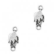 Metaal bedels TQ tussenstuk pluim veren Antiek zilver