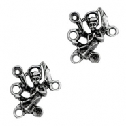 Metaal bedels TQ engel tussenstuk/setting voor Swarovski PP32 Antiek zilver